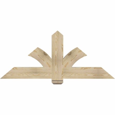 Ekena Millwork Redmond Rough Sawn Timber Gable Bracket, Douglas Fir, 60"W x 25"H x 4"D x 6"F, 10/12 Pitch GBW060X25X0406RED00RDF